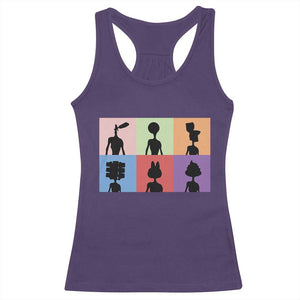 Funny Siren Head Racerback Tank Top Supernatural Cryptid Horror Monster TS11 Purple Print Your Wear