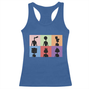Funny Siren Head Racerback Tank Top Supernatural Cryptid Horror Monster TS11 Royal Blue Print Your Wear