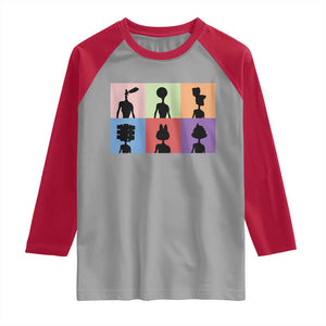 Funny Siren Head Raglan Shirt Supernatural Cryptid Horror Monster TS11 Sport Gray Red Print Your Wear