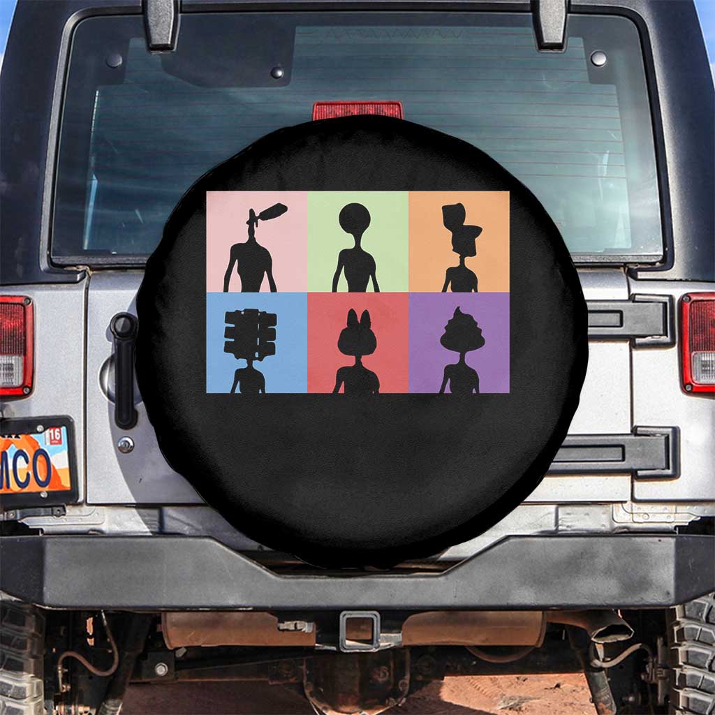 Funny Siren Head Spare Tire Cover Supernatural Cryptid Horror Monster TS11 No hole Black Print Your Wear