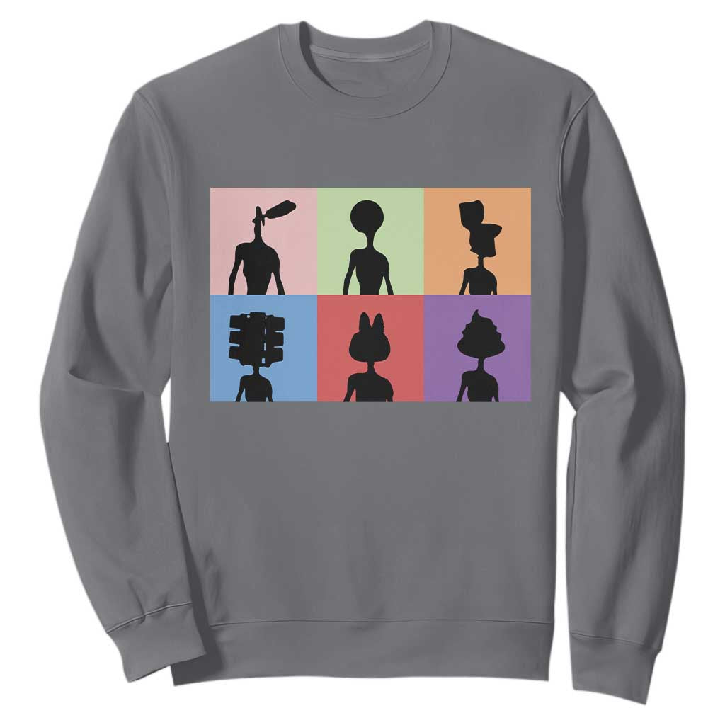 Funny Siren Head Sweatshirt Supernatural Cryptid Horror Monster TS11 Charcoal Print Your Wear
