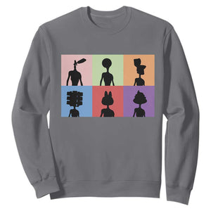 Funny Siren Head Sweatshirt Supernatural Cryptid Horror Monster TS11 Charcoal Print Your Wear