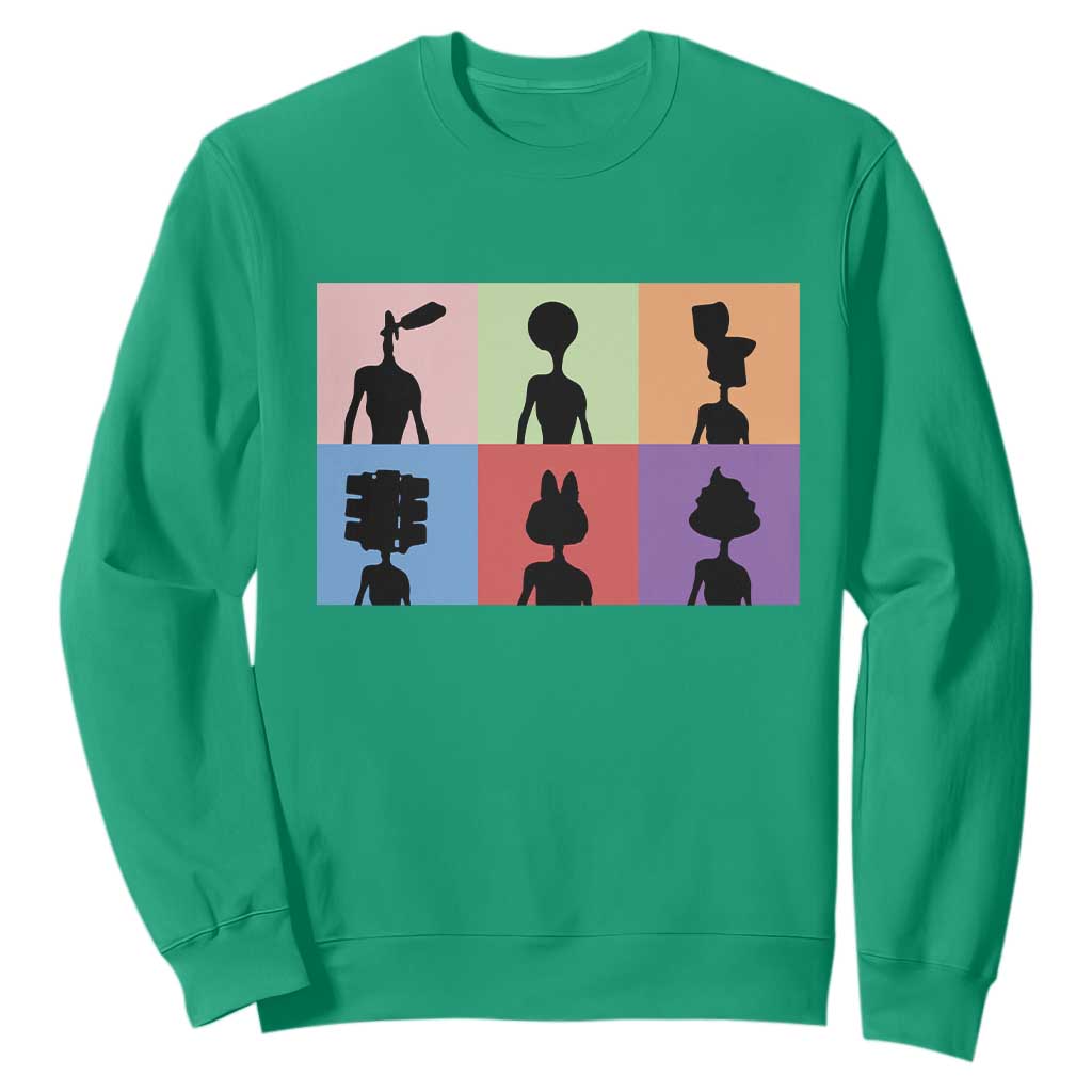 Funny Siren Head Sweatshirt Supernatural Cryptid Horror Monster TS11 Irish Green Print Your Wear
