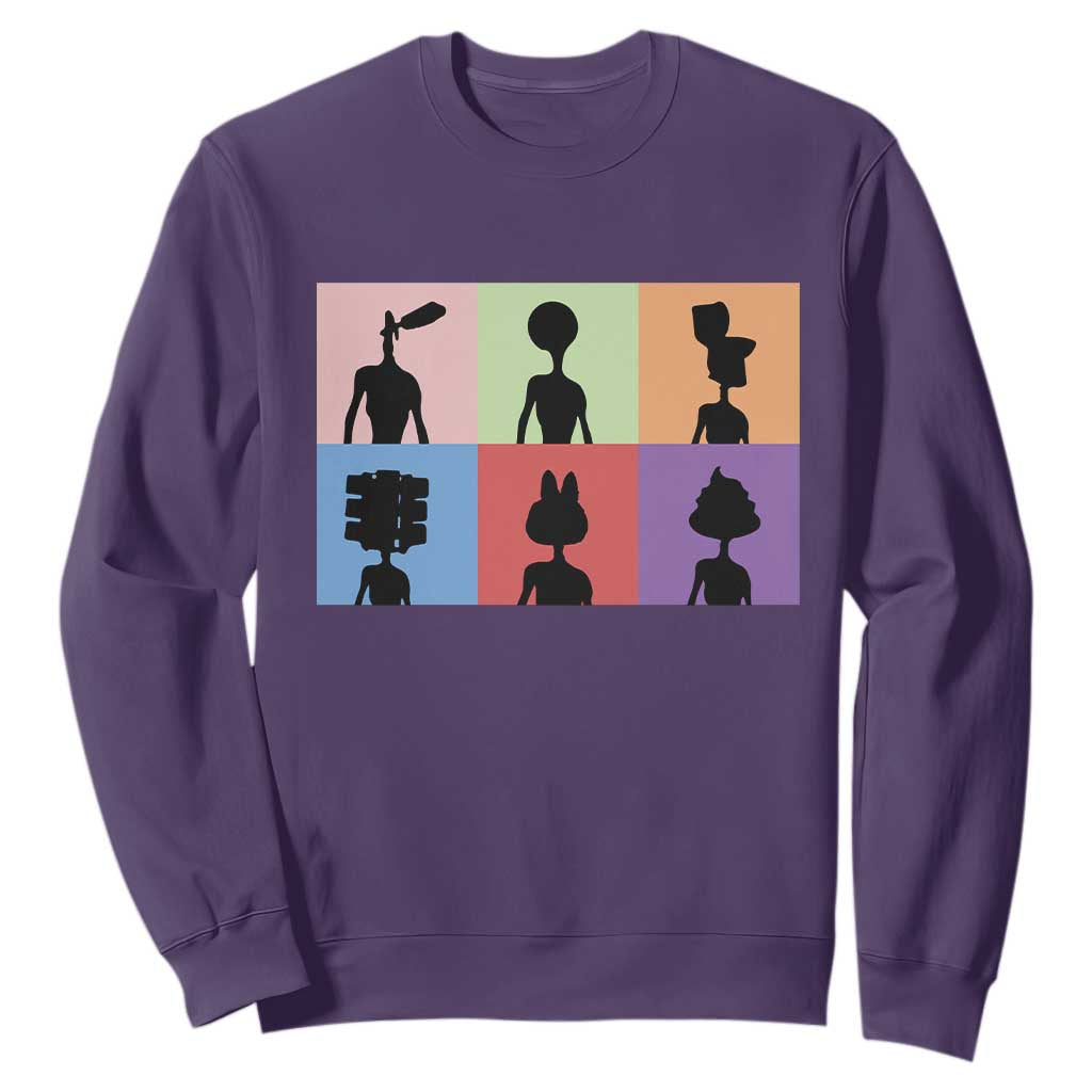 Funny Siren Head Sweatshirt Supernatural Cryptid Horror Monster TS11 Purple Print Your Wear