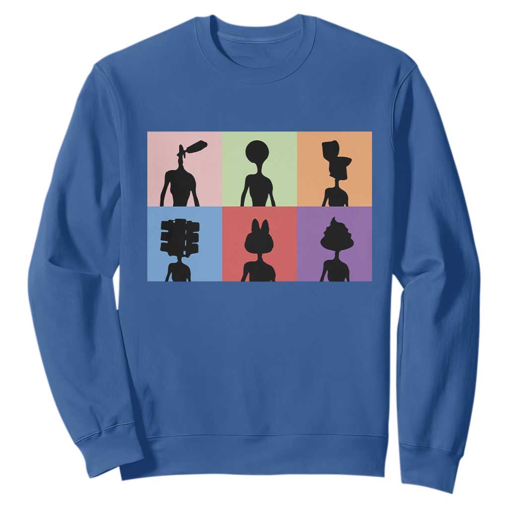 Funny Siren Head Sweatshirt Supernatural Cryptid Horror Monster TS11 Royal Blue Print Your Wear