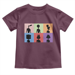 Funny Siren Head Toddler T Shirt Supernatural Cryptid Horror Monster TS11 Maroon Print Your Wear