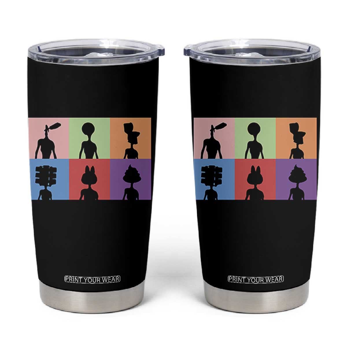 Funny Siren Head Tumbler Cup Supernatural Cryptid Horror Monster TS11 Black Print Your Wear