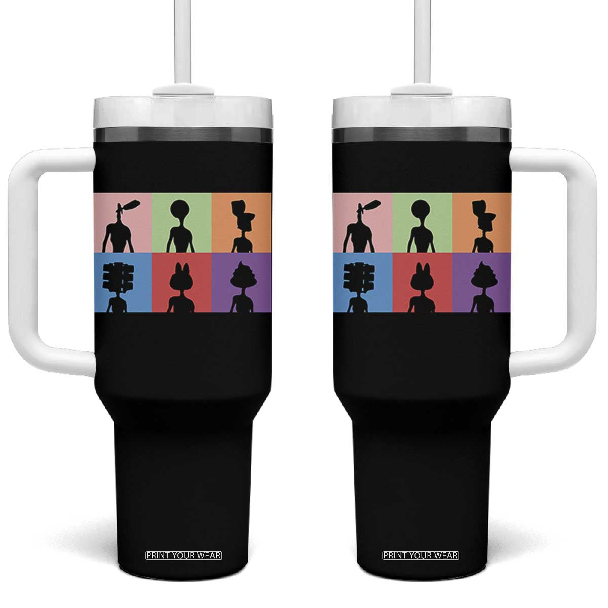 Funny Siren Head Tumbler With Handle Supernatural Cryptid Horror Monster TS11 One Size: 40 oz Black Print Your Wear