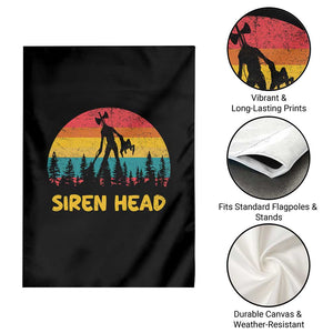 Siren Head Garden Flag Retro Supernatural Cryptid Horror Monster TS11 Print Your Wear
