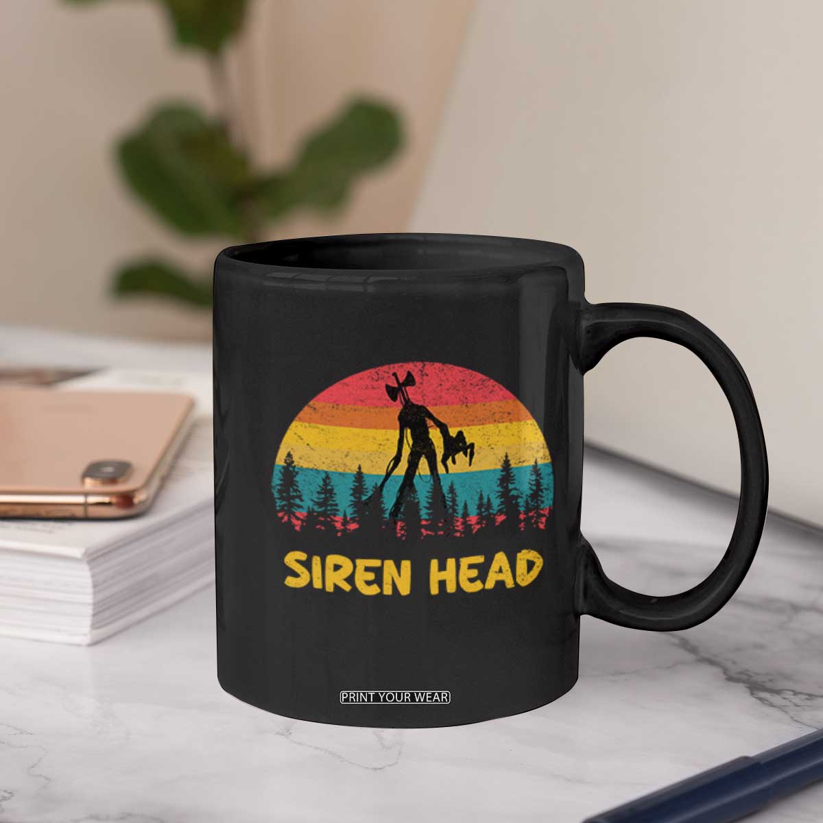 Siren Head Coffee Mug Retro Supernatural Cryptid Horror Monster TS11 Print Your Wear