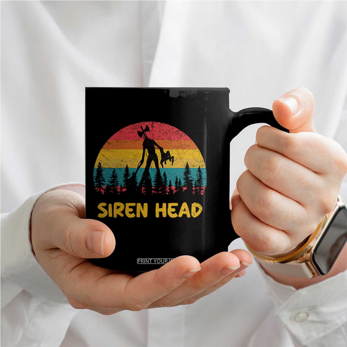 Siren Head Coffee Mug Retro Supernatural Cryptid Horror Monster TS11 Print Your Wear
