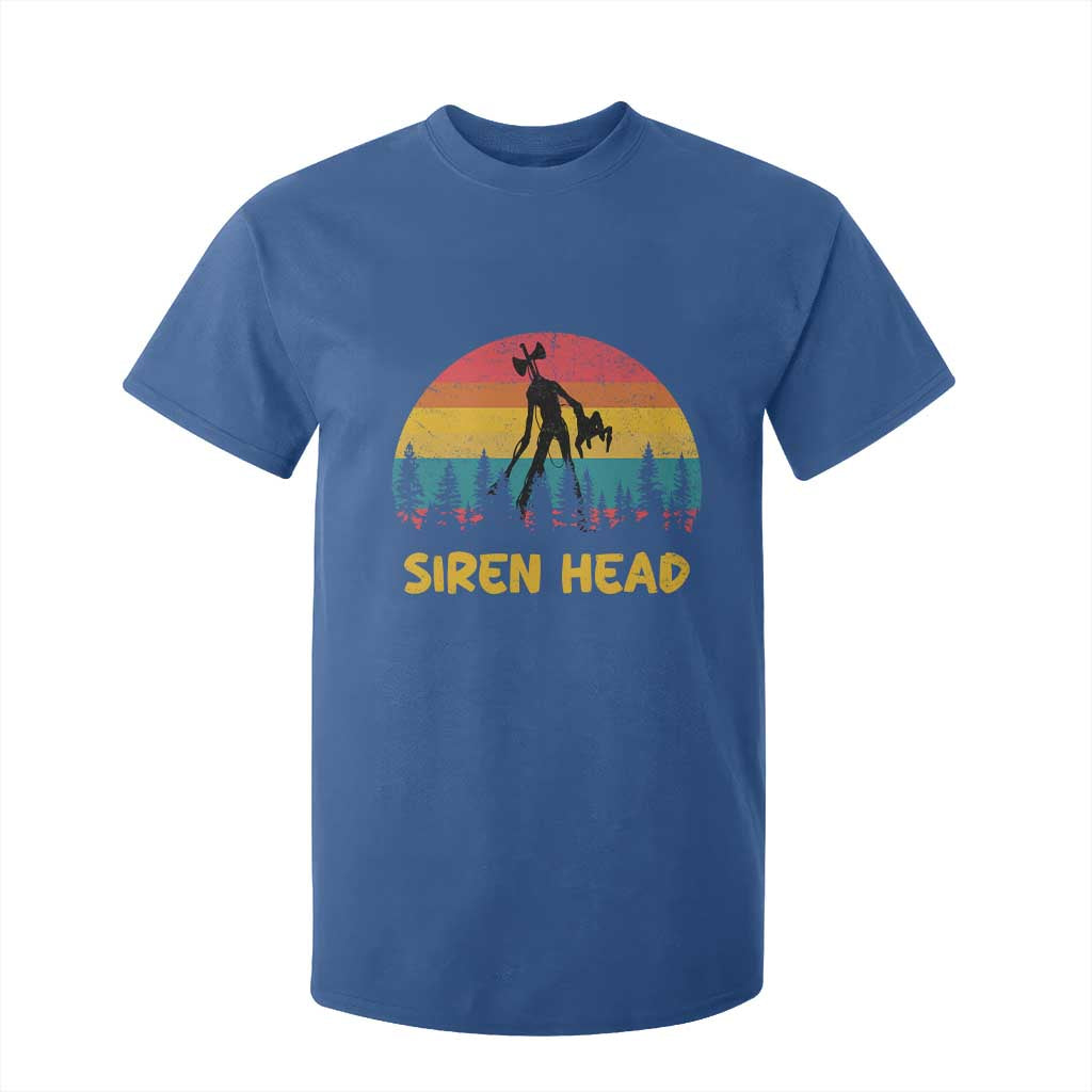 Siren Head T Shirt For Kid Retro Supernatural Cryptid Horror Monster TS11 Royal Blue Print Your Wear