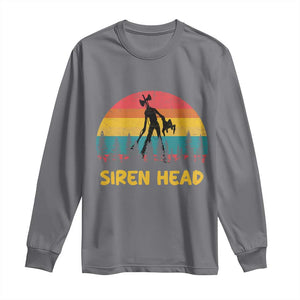 Siren Head Long Sleeve Shirt Retro Supernatural Cryptid Horror Monster TS11 Charcoal Print Your Wear