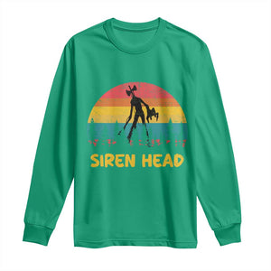 Siren Head Long Sleeve Shirt Retro Supernatural Cryptid Horror Monster TS11 Irish Green Print Your Wear