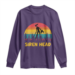 Siren Head Long Sleeve Shirt Retro Supernatural Cryptid Horror Monster TS11 Purple Print Your Wear