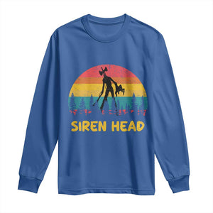 Siren Head Long Sleeve Shirt Retro Supernatural Cryptid Horror Monster TS11 Royal Blue Print Your Wear