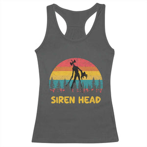Siren Head Racerback Tank Top Retro Supernatural Cryptid Horror Monster TS11 Dark Heather Print Your Wear