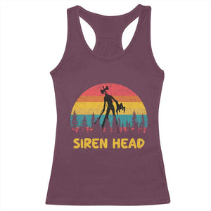 Siren Head Racerback Tank Top Retro Supernatural Cryptid Horror Monster TS11 Maroon Print Your Wear