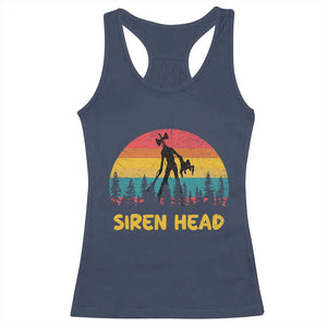 Siren Head Racerback Tank Top Retro Supernatural Cryptid Horror Monster TS11 Navy Print Your Wear
