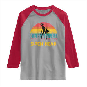 Siren Head Raglan Shirt Retro Supernatural Cryptid Horror Monster TS11 Sport Gray Red Print Your Wear