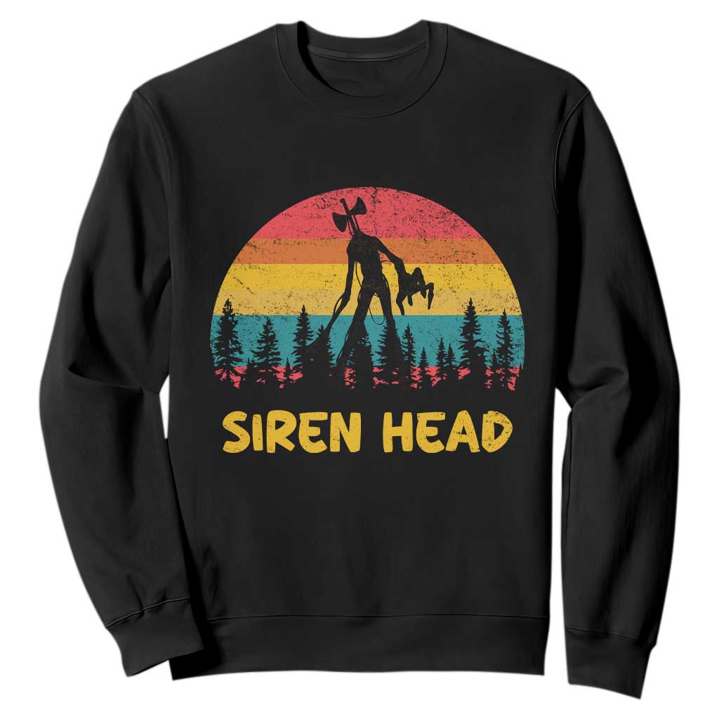 Siren Head Sweatshirt Retro Supernatural Cryptid Horror Monster TS11 Black Print Your Wear