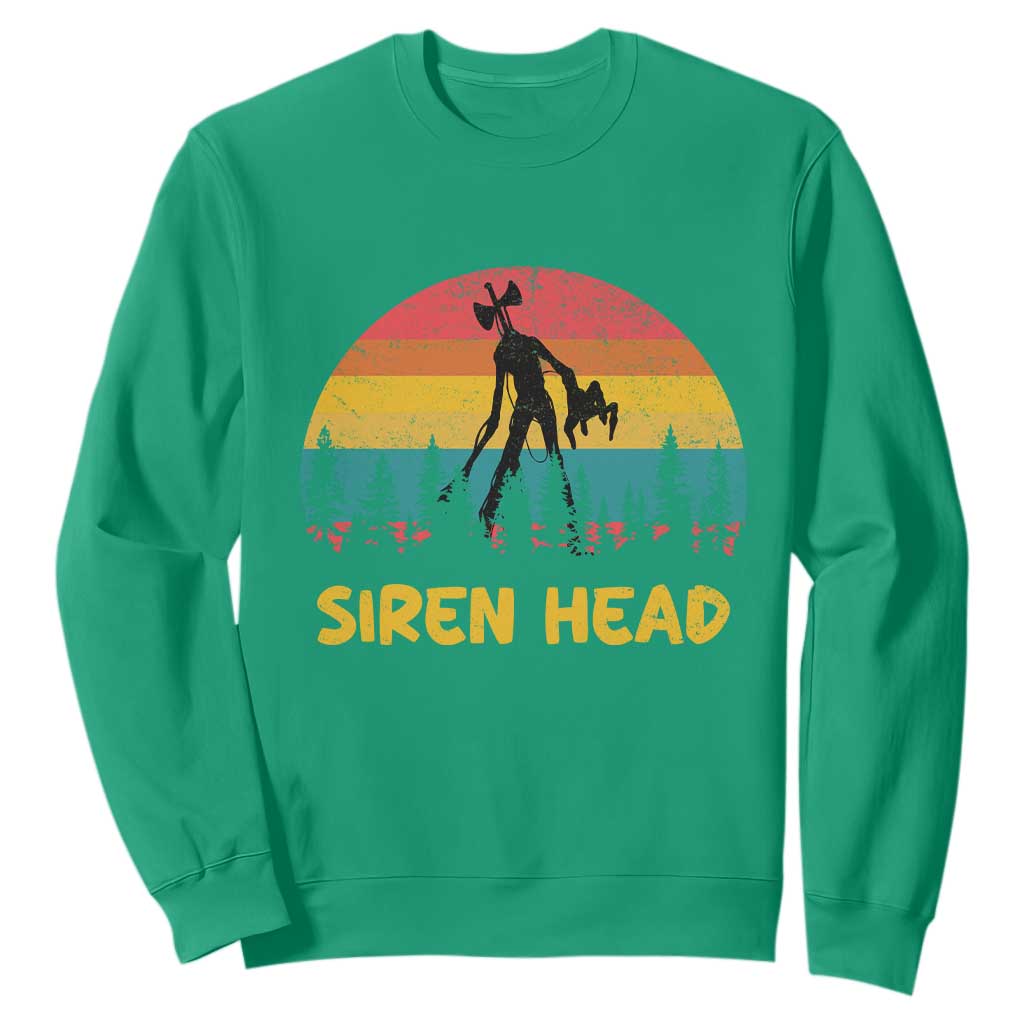 Siren Head Sweatshirt Retro Supernatural Cryptid Horror Monster TS11 Irish Green Print Your Wear