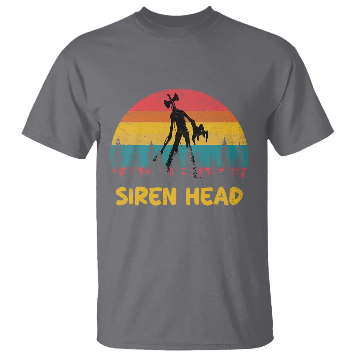 Siren Head T Shirt Retro Supernatural Cryptid Horror Monster TS11 Charcoal Print Your Wear