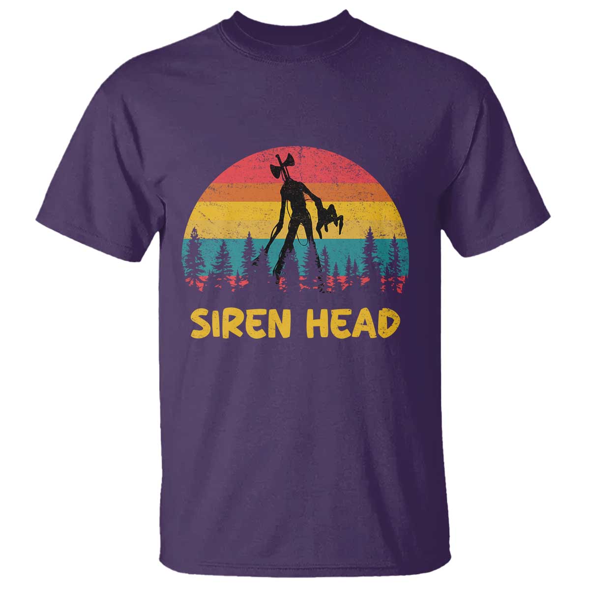 Siren Head T Shirt Retro Supernatural Cryptid Horror Monster TS11 Purple Print Your Wear