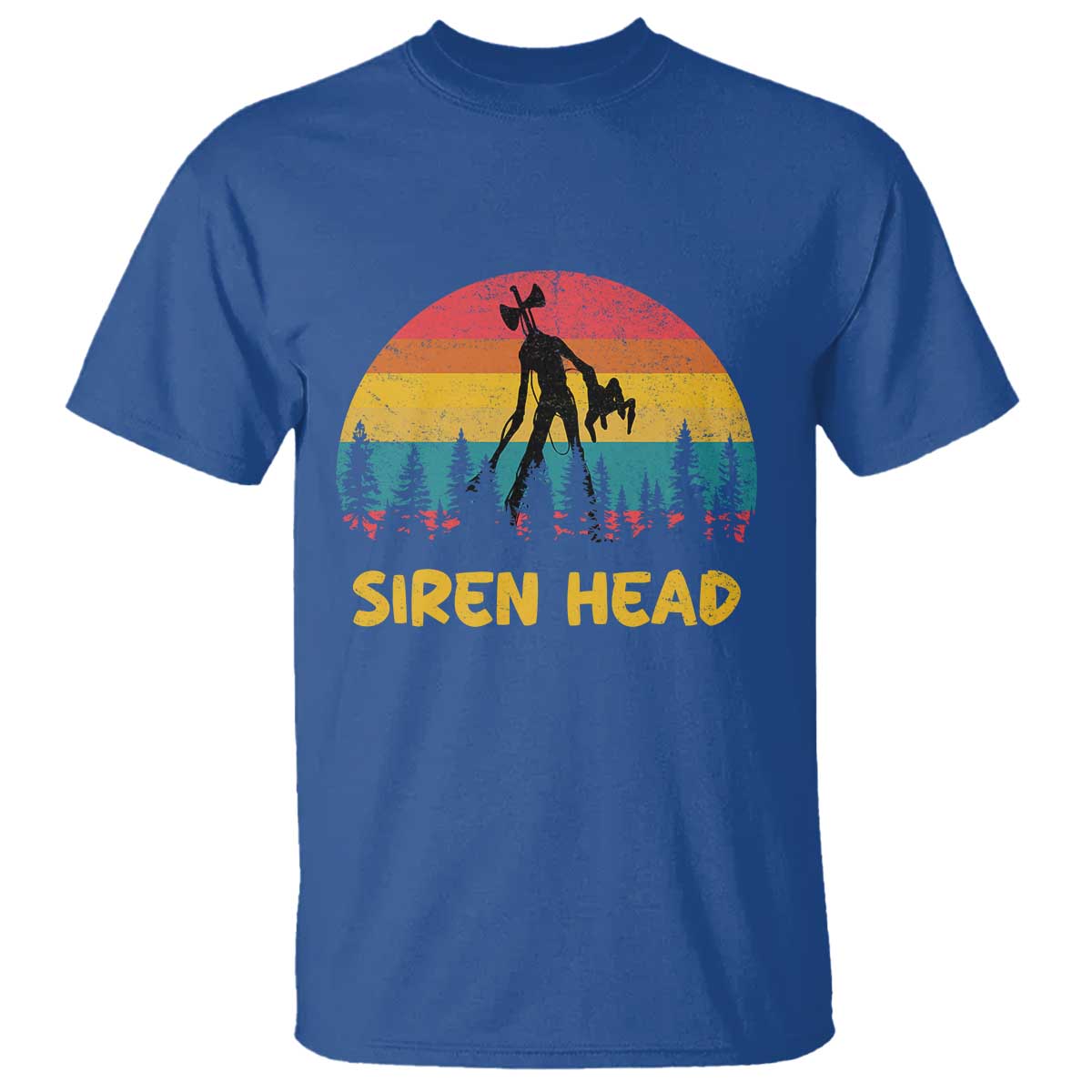 Siren Head T Shirt Retro Supernatural Cryptid Horror Monster TS11 Royal Blue Print Your Wear