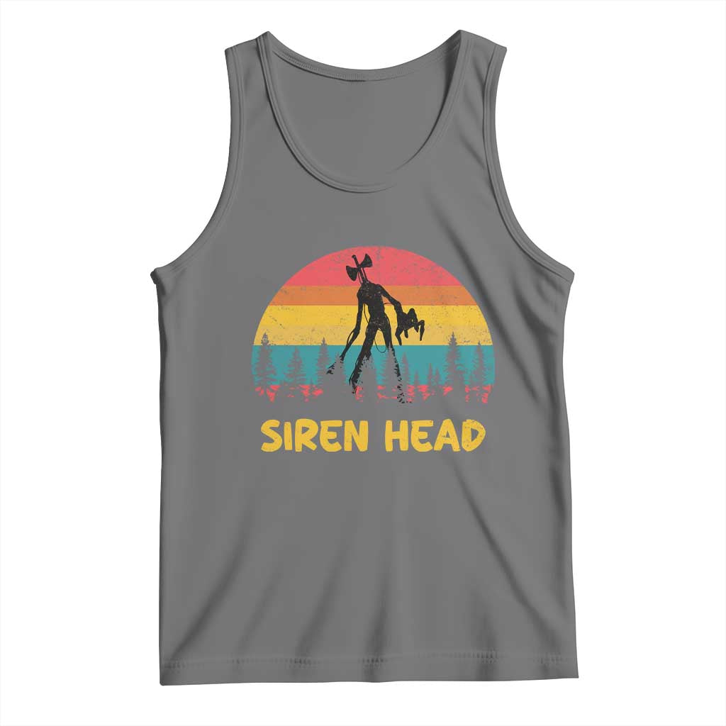 Siren Head Tank Top Retro Supernatural Cryptid Horror Monster TS11 Black Heather Print Your Wear