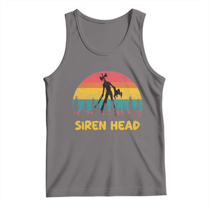 Siren Head Tank Top Retro Supernatural Cryptid Horror Monster TS11 Deep Heather Print Your Wear
