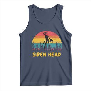 Siren Head Tank Top Retro Supernatural Cryptid Horror Monster TS11 Navy Print Your Wear