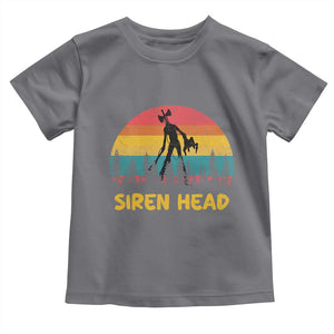 Siren Head Toddler T Shirt Retro Supernatural Cryptid Horror Monster TS11 Charcoal Print Your Wear