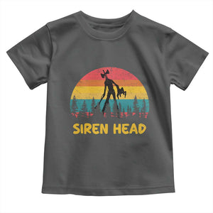 Siren Head Toddler T Shirt Retro Supernatural Cryptid Horror Monster TS11 Dark Heather Print Your Wear