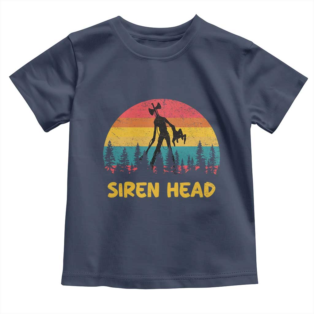 Siren Head Toddler T Shirt Retro Supernatural Cryptid Horror Monster TS11 Navy Print Your Wear