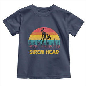 Siren Head Toddler T Shirt Retro Supernatural Cryptid Horror Monster TS11 Navy Print Your Wear