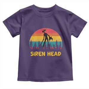 Siren Head Toddler T Shirt Retro Supernatural Cryptid Horror Monster TS11 Purple Print Your Wear