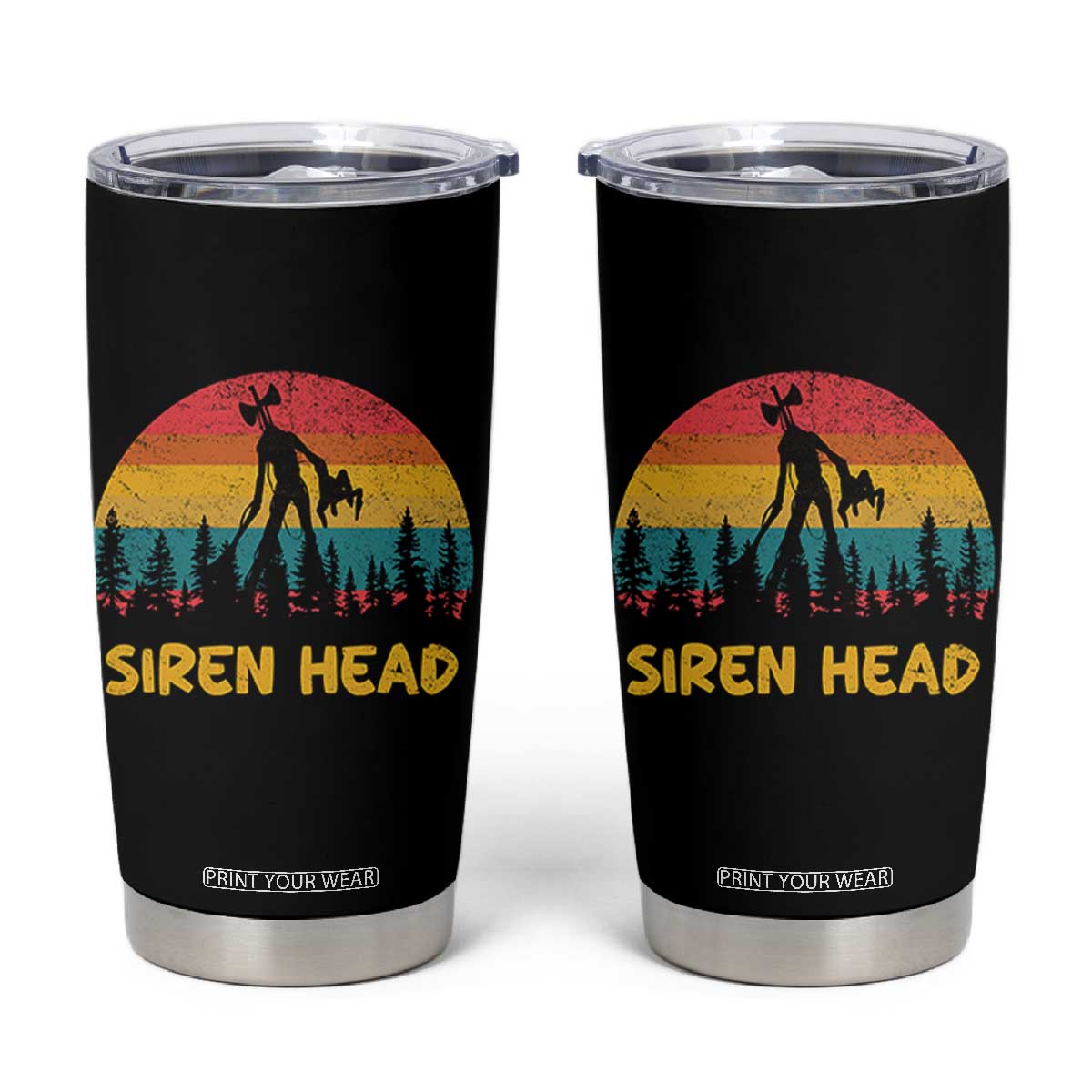 Siren Head Tumbler Cup Retro Supernatural Cryptid Horror Monster TS11 Black Print Your Wear