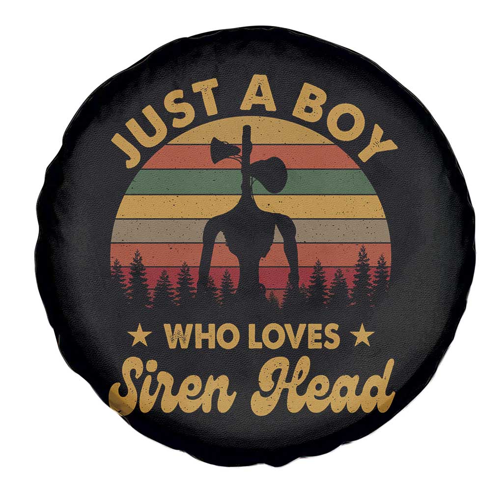 Funny Just A Boy Who Loves Siren Head Spare Tire Cover Supernatural Cryptid Retro Monster TS11 Print Your Wear