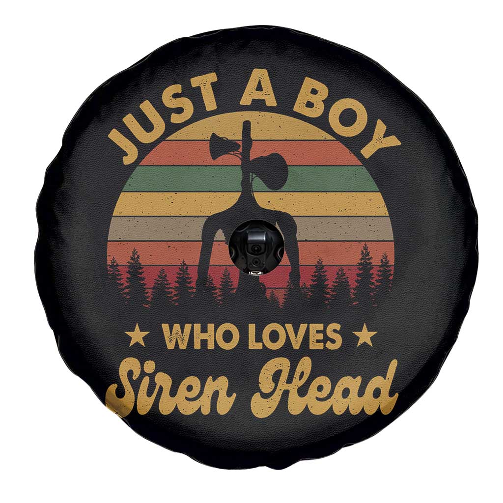 Funny Just A Boy Who Loves Siren Head Spare Tire Cover Supernatural Cryptid Retro Monster TS11 Print Your Wear
