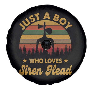 Funny Just A Boy Who Loves Siren Head Spare Tire Cover Supernatural Cryptid Retro Monster TS11 Print Your Wear