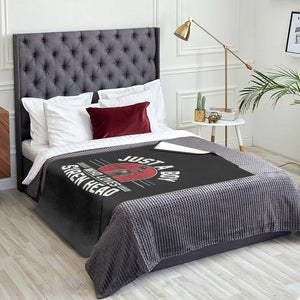 Funny Just A Boy Who Loves Siren Head Throw Blanket Supernatural Cryptid Monster TS11 Print Your Wear