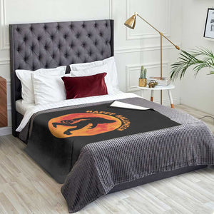 Funny Halloween Bigfoot Throw Blanket Sasquatch Full Moon Jack O Lantern TS11 Print Your Wear