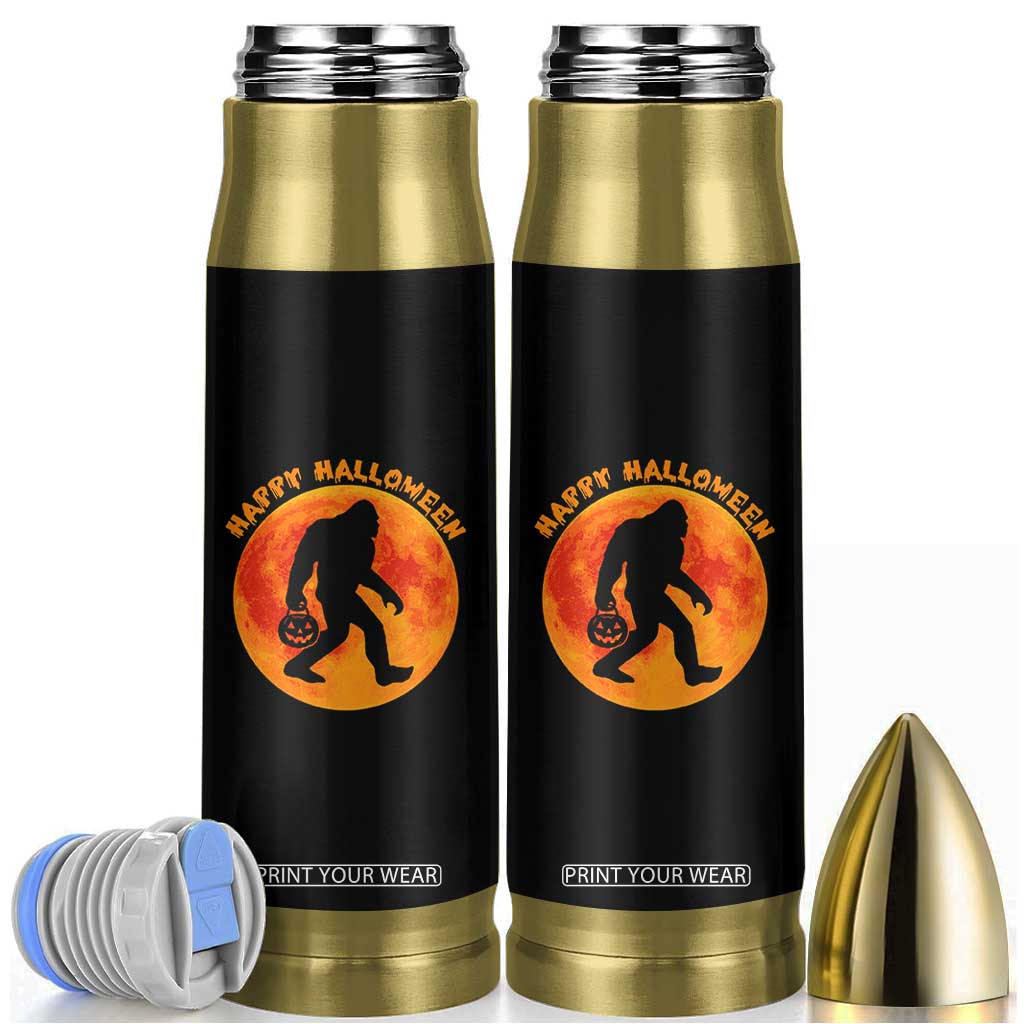Funny Halloween Bigfoot Bullet Tumbler Sasquatch Full Moon Jack O Lantern TS11 Black Print Your Wear
