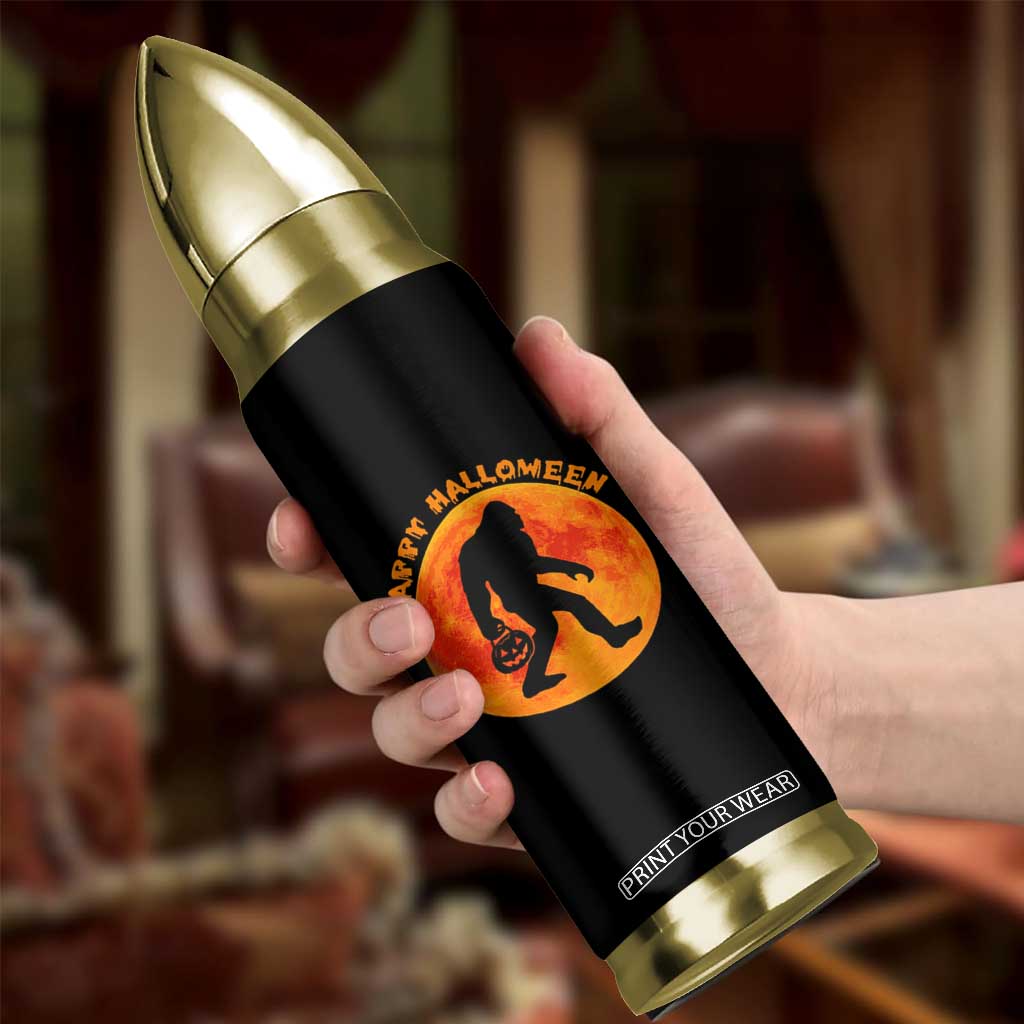 Funny Halloween Bigfoot Bullet Tumbler Sasquatch Full Moon Jack O Lantern TS11 Print Your Wear