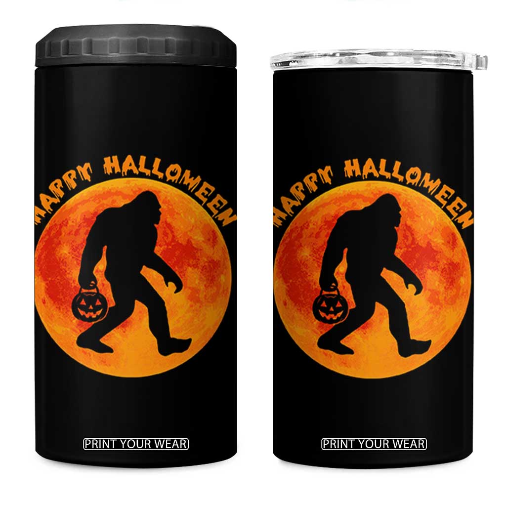 Funny Halloween Bigfoot 4 in 1 Can Cooler Tumbler Sasquatch Full Moon Jack O Lantern TS11 One Size: 16 oz Black Print Your Wear