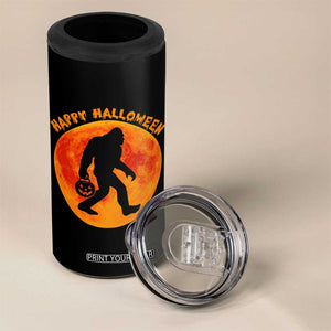 Funny Halloween Bigfoot 4 in 1 Can Cooler Tumbler Sasquatch Full Moon Jack O Lantern TS11 Print Your Wear