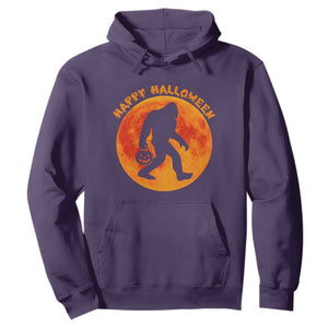 Funny Halloween Bigfoot Hoodie Sasquatch Full Moon Jack O Lantern TS11 Purple Print Your Wear