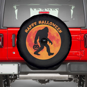 Funny Halloween Bigfoot Spare Tire Cover Sasquatch Full Moon Jack O Lantern TS11 Black Print Your Wear