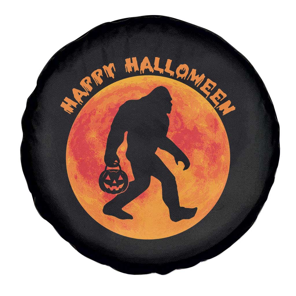Funny Halloween Bigfoot Spare Tire Cover Sasquatch Full Moon Jack O Lantern TS11 Print Your Wear